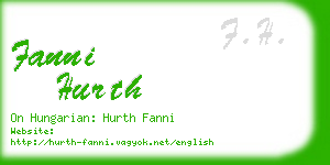 fanni hurth business card